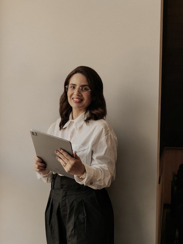 Retrato corporativo em escritório